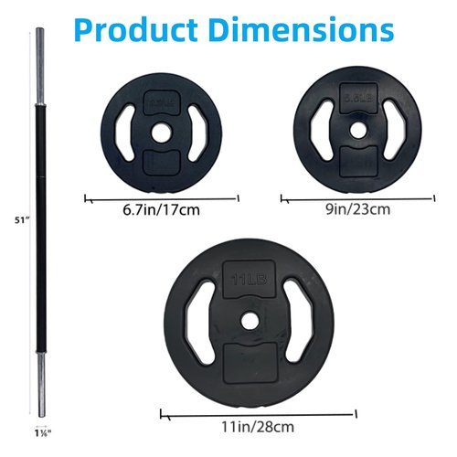 Adjustable Barbell Weight Set, Adjustable Free Weights for Home and Gym Workout,40LB, Black