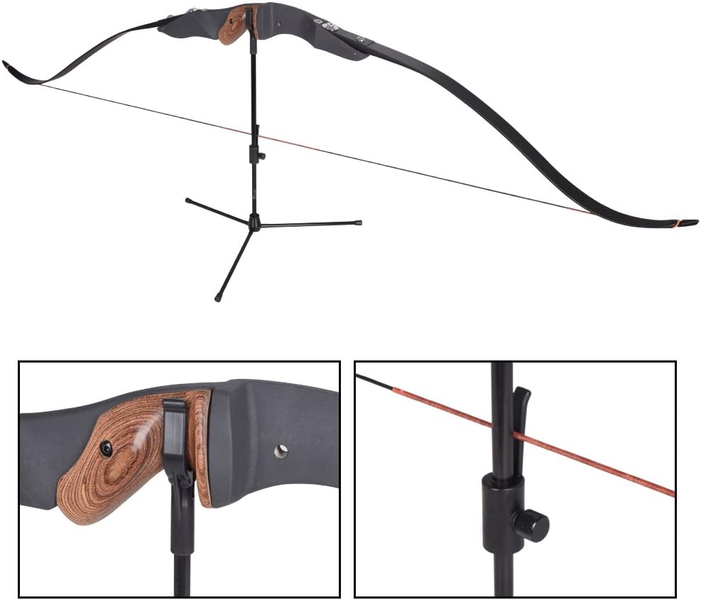 YLS Archery Bow Stand Recurve Bow Compound Bow Stand Rack Holder Legs 18.9" Height
