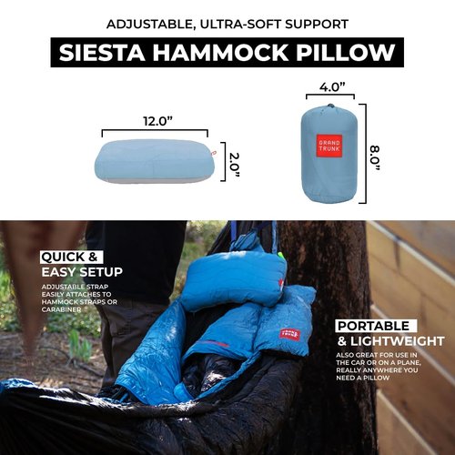 Grand Trunk Ultimate Hammock Bundle – Outdoor Hammock with Heavy-Duty Straps, Travel Pillow & Compact Storage (Red Diamond)