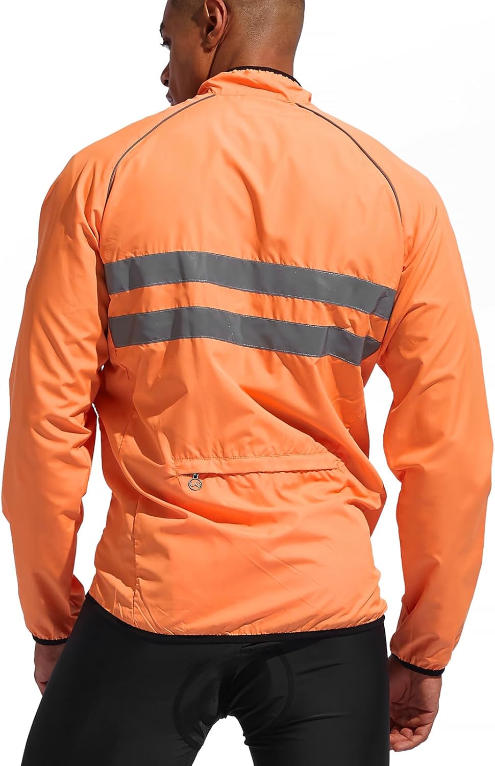 WOSAWE Men's High Visibility Cycling Wind Jacket Water Resistance Reflective Windbreaker