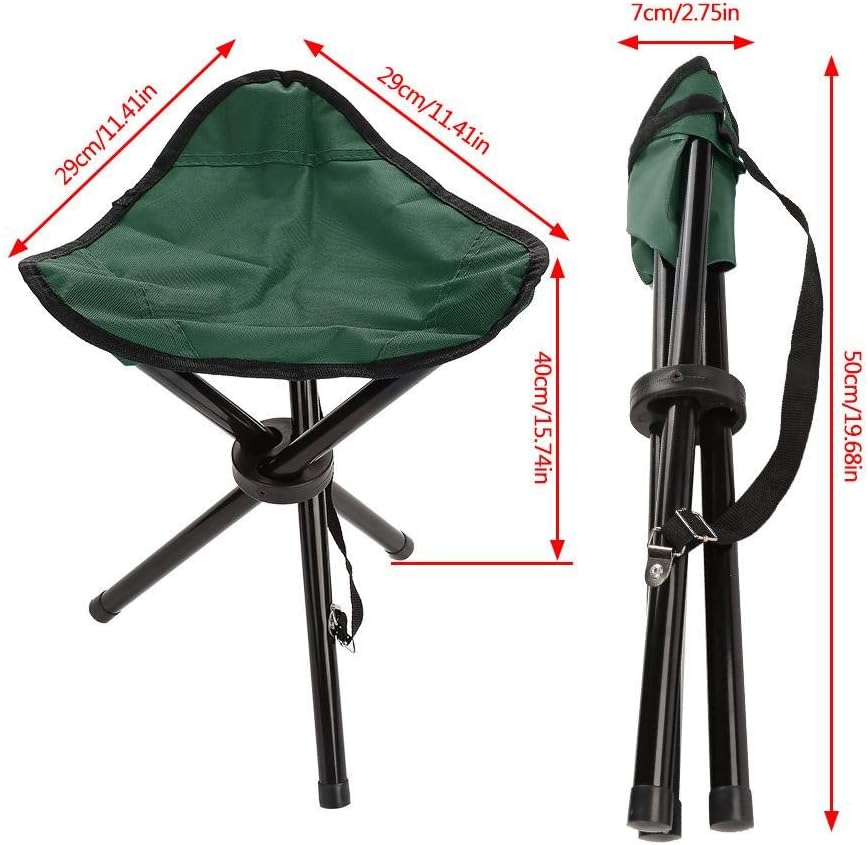 VGEBY Folding Tripod Chair, Portable Lightweight Tripod Stool for Outdoor Camping, Fishing, Hunting, Hiking, Travel