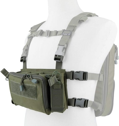 Camouflage Tactical Vest Airsoft Ammo Chest Rig 5.56 9mm Magazine Carrier Combat Tactical Military