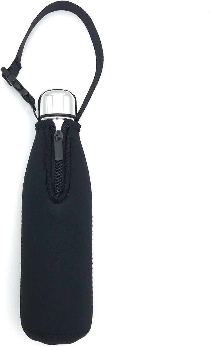 Wanty Neoprene 17 Oz Insulated Water Drink Bottle Cooler Carrier Cover Sleeve Tote Bag Pouch Holder Strap for Climbing Cycling and Running Outdoor Activities