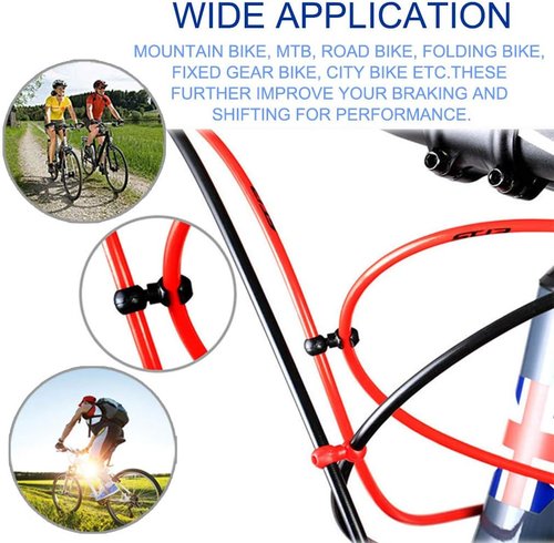 20Pcs Bike Cable Clips Hook, Bicycle Rotating S-Hook Shift and Brake Cable Housing Fixing Holder Parts & Components for Cycling MTB Gear Cable