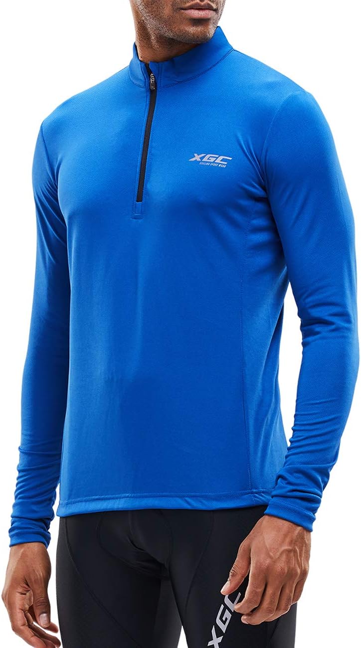 XGC Men's Short/Long Sleeve Cycling Jersey Bike Jerseys Cycle Biking Shirt with Quick Dry Breathable Fabric