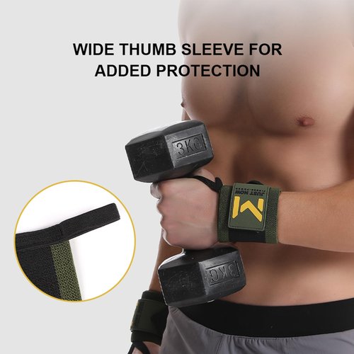 Cinlitek Pro-Grade Weightlifting Wrist Wraps (24") for Gym, Strength Training, and Powerlifting(1 Pair) - Heavy-Duty Thumb Loop Straps for Maximum Wrist Support in Bodybuilding & Fitness (Men & Women)