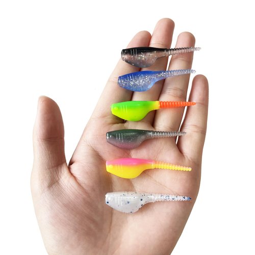 Bombite Crappie Lures Crappie Baits Kit Soft Plastic Lures for Trout Bass Panfish Bluegill 24 Packs