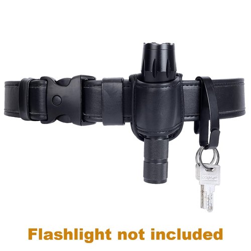 TAFTACFR Open Top Compact Light Holders Tactical Key Ring Holder Special for Police and Fire Agencies,Flashlight Holster Duty Belt Key Clip with Keyrings for Police,Law Enforcement and Workers