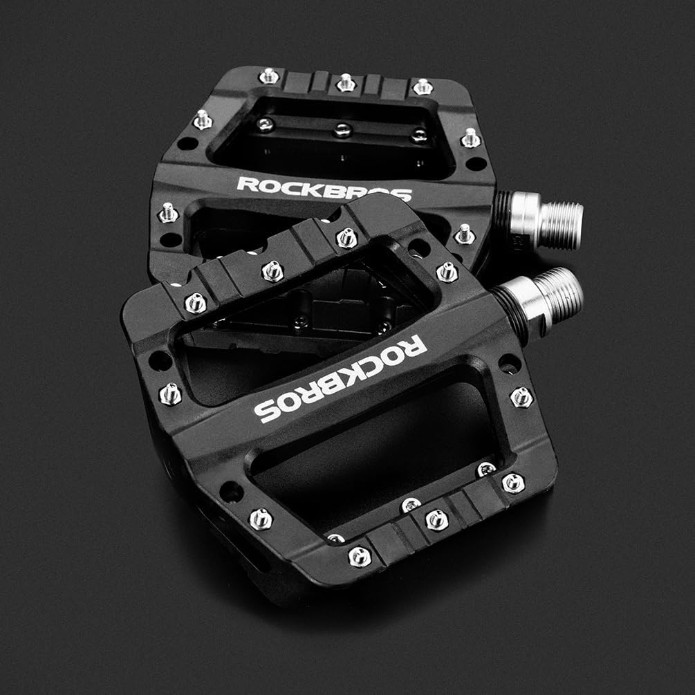 ROCKBROS MTB Pedals Mountain Bike Pedals Lightweight Nylon Fiber Bicycle Platform Pedals for BMX MTB 9/16"