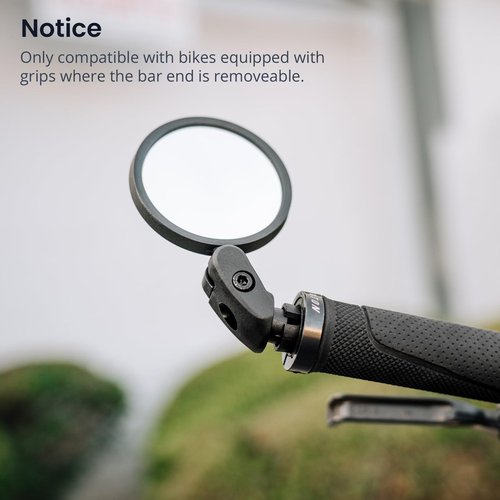 Aventon Handlebar Grip Bike Mirror, rear view mirror with a wide field of view, Easy to install and adjust bike mirror handlebar mount, Safe riding bike accessories