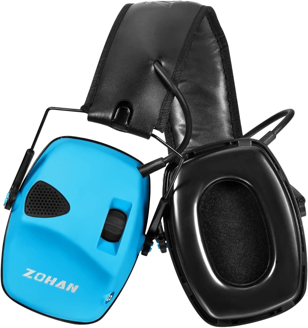 ZOHAN EM054 Electronic Shooting Ear Protection with Sound Amplification, Slim Active Noise Reduction Earmuffs for Gun Range