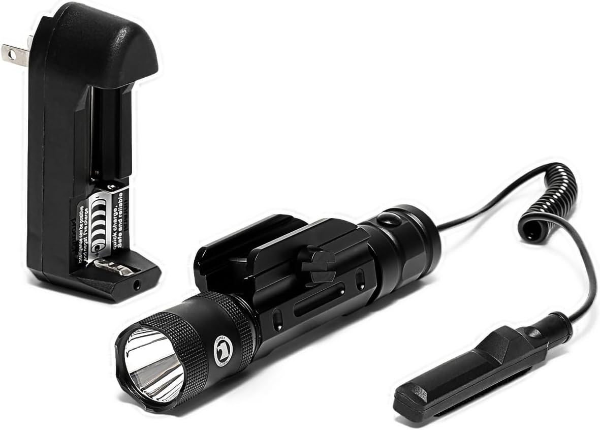 Osprey Global FL-OSP-600 : Tactical Rifle/Weapon Mount Flashlight with High, Medium, Low and Strobe Modes - 600 Lumen