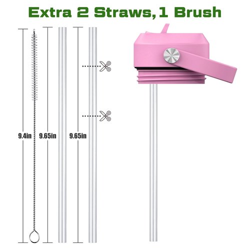 CHEETAH Straw Lid for Yeti Rambler Water Bottle 18 oz,26 oz,36 oz,46 oz,12 oz,64 oz,Straw Cap,Straws and Brush Include