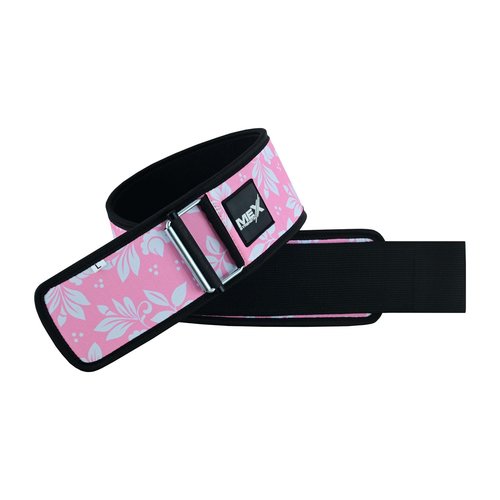 MexStrength Self Locking Neoprene Gym Weight Lifting Belts for Men Women, Lumbar Support Stability, Adjustable Design, Fit Straps, Deadlifts, Training, Bodybuilding, Small Pink