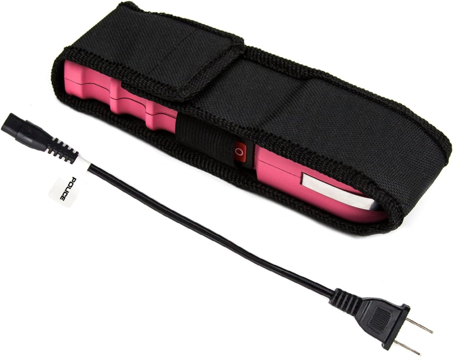 POLICE Stun Gun for Self Defense 928 - High Voltage Rechargeable with LED Flashlight, Compact & Heavy Duty, Personal Security for Women - Pink