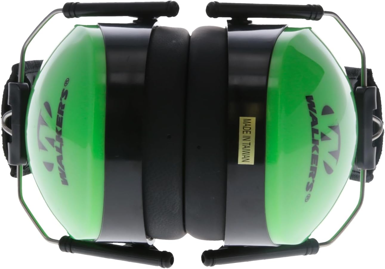 Walker's Dual Colored Passive Muff - Compact Folding Lightweight 26dB NRR Hunting Gun Range Shooting Hearing Protection Muff