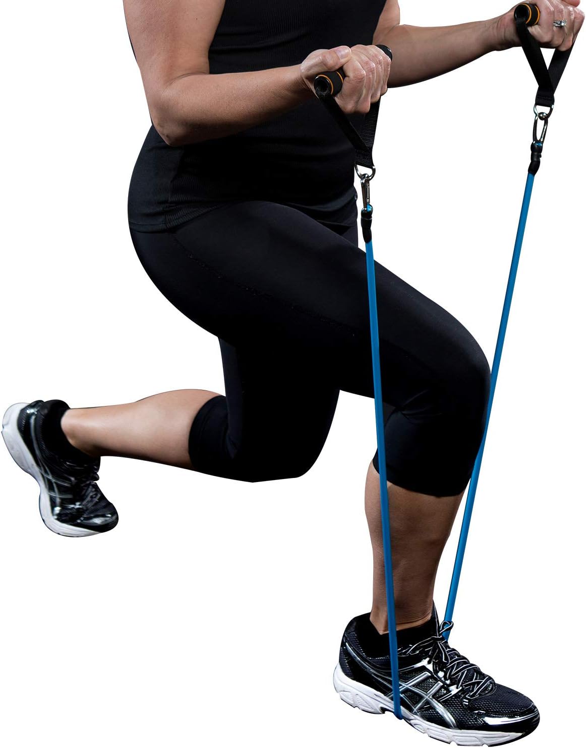 Resistance Band 11 Piece Set - Includes 5 Exercise Bands with Carrying Bag, Door Anchor, Ankle Straps, Exercise Guide with Bonus Digital Workouts and Workout EBook