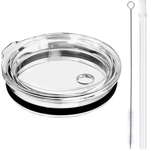 20 oz Spill Proof Lid With Straw, Replacement Straw Lids Compatible for YETI Rambler 16 oz Pint, 20 oz Tumbler, 24 oz Mug, 25 oz Mug, BPA Free and Shatter-proof Travel Top Lids Cover
