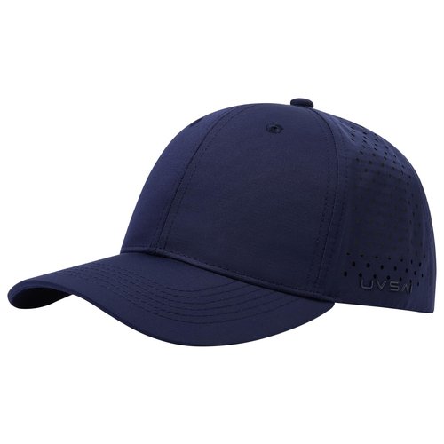 UVSAI UPF 50+ Performance Water Resistant Baseball Cap Lightweight Breathable Hat Golf Running Boat Hiking for Men Women Navy Blue