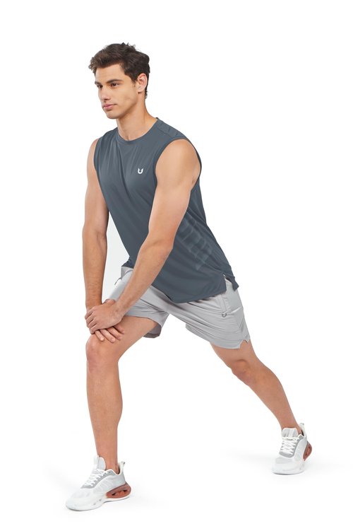 NORTHYARD Men's Athletic Workout Tank Top Running Gym Sleeveless Shirts Quick Dry Lightweight Training Sport Muscle Tank Cloud M