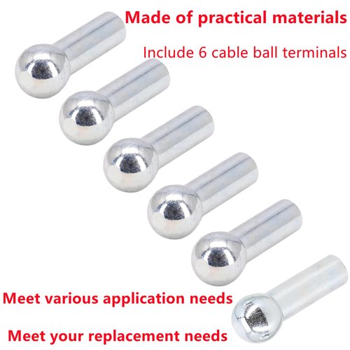6 Pack Gym Cable Ball Stopper Gym Pulley Machine Stopper Cable Ball Terminals Wire Port Joint Parts Weight Machine Accessories Fitness Equipment Running Yoga Accessories for Home Gym Machine