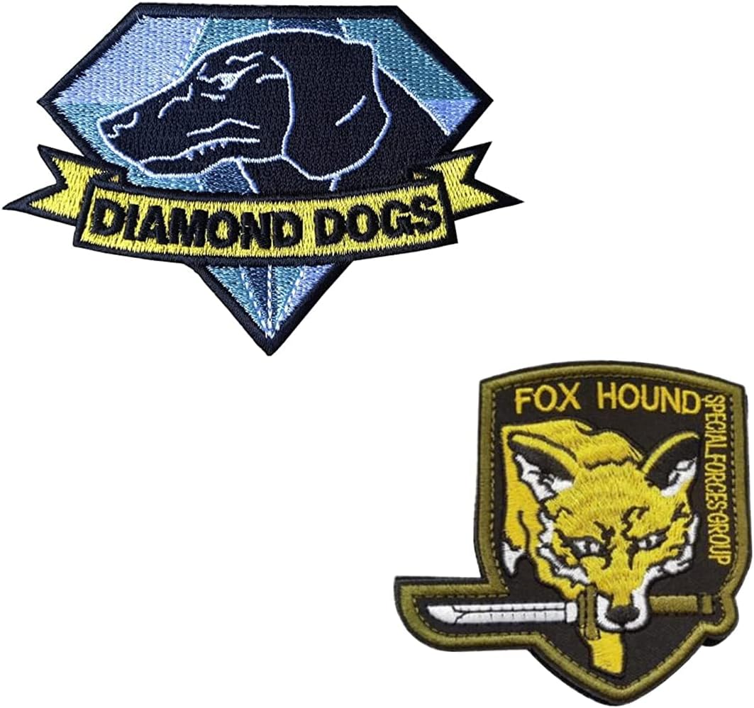 Military Morale Diamond Dogs and Metal Gear Solid Fox Patch (3pcs)