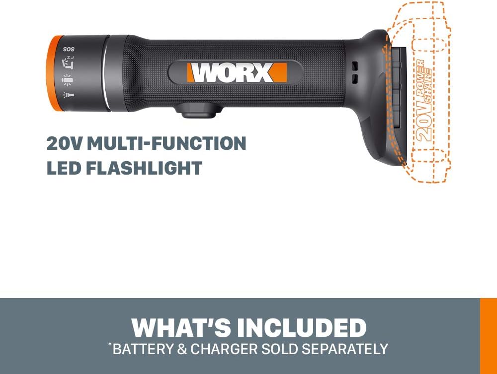 Worx WX027L.9 20V Power Share Multi-Function LED Flashlight (Tool Only)