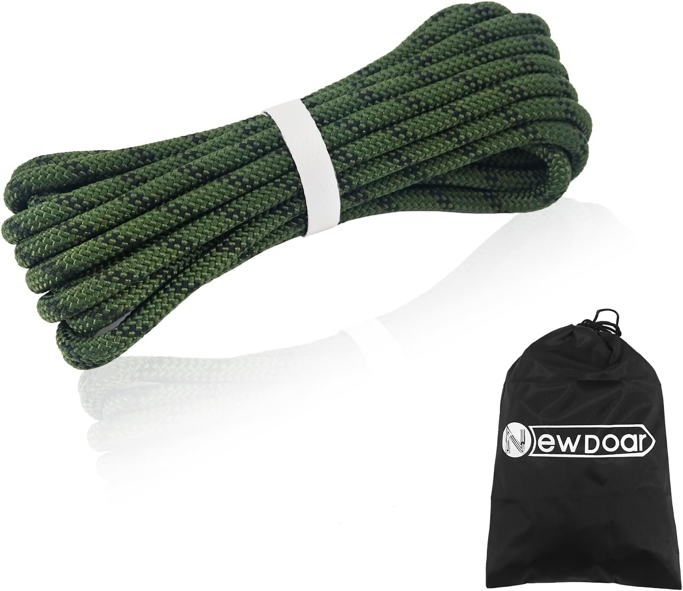 NewDoar 8mm Climbing Accessory Cord High Strength Rope Equipment for Mountain Climb, Fire Rescue Escape, Outdoor Survival, Camping (Polyester 20ft)