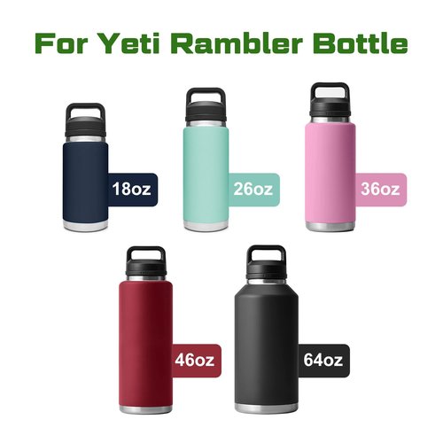 CHEETAH Straw Lid for Yeti Rambler Water Bottle 18 oz,26 oz,36 oz,46 oz,12 oz,64 oz,Straw Cap,Straws and Brush Include