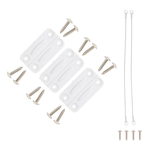 NeverBreak Parts - 3 Pack White Hinges and Lid Strap Combo, Igloo Cooler Repair Parts Kit