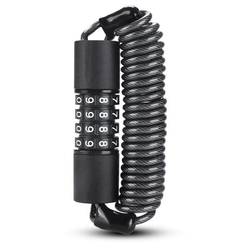 HOUSON Helmet Lock 150cm, Bike Cable Lock Number Code Bike Lock Stroller Lock, Bicycle Lock, Snowboard Lock Bicycle Helmet with 4-Digit Code for Motorcycle Helmet, Bicycle Helmet, Stroller