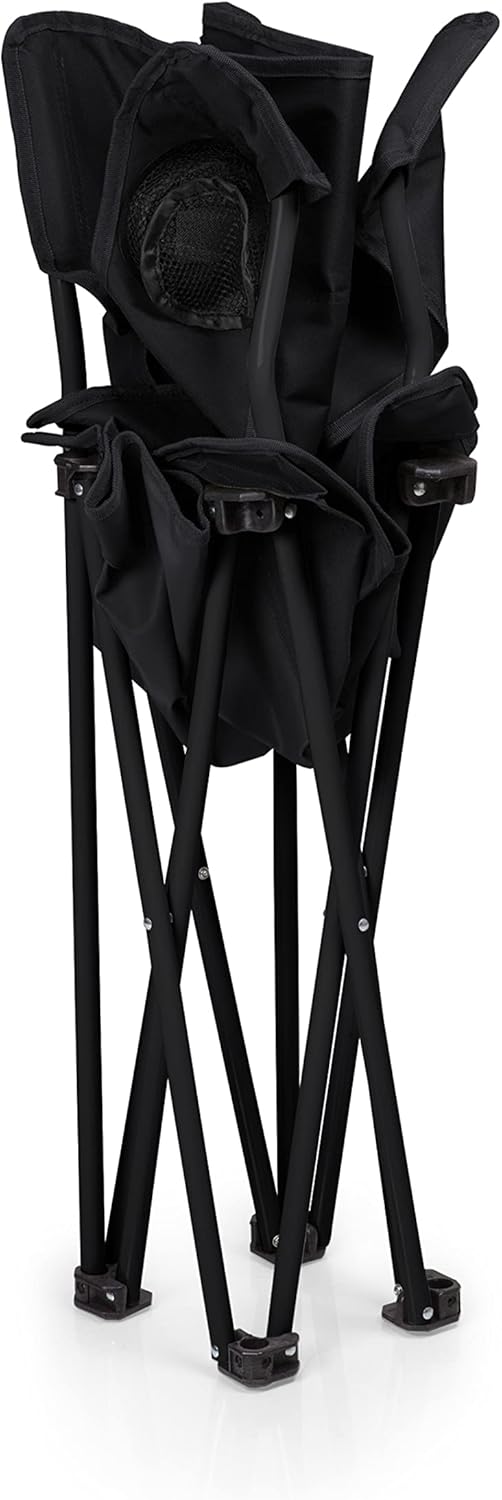 PICNIC TIME NHL PTZ Camp Chair, Picnic Chair, Beach Chair with Carrying Bag, (Black)