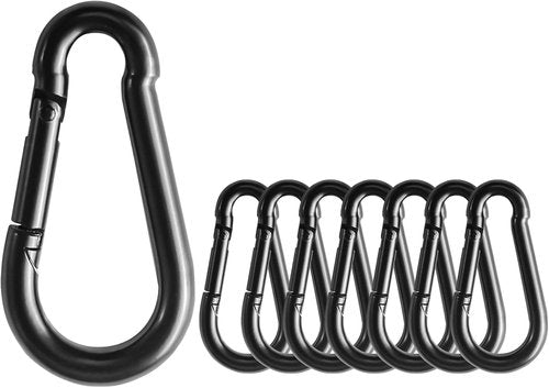 Stainless Steel Carabiner, 8PCS Carabiners Clip, Keychains Key Clip,Outdoors and Gym Snap Hooks Heavy Duty, Carabiner Heavy Duty Hiking,Harness and Key Ring Small Carabiner Clip