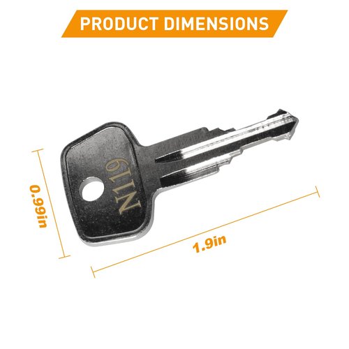 Hugexpen N119 Key Replacement for Thule Rack Core, Key Cylinder for Bike Rack Lock, Roof Cargo Lock, Roof Rack Locks, Cross Bars, Towers, Ski Rack Etc