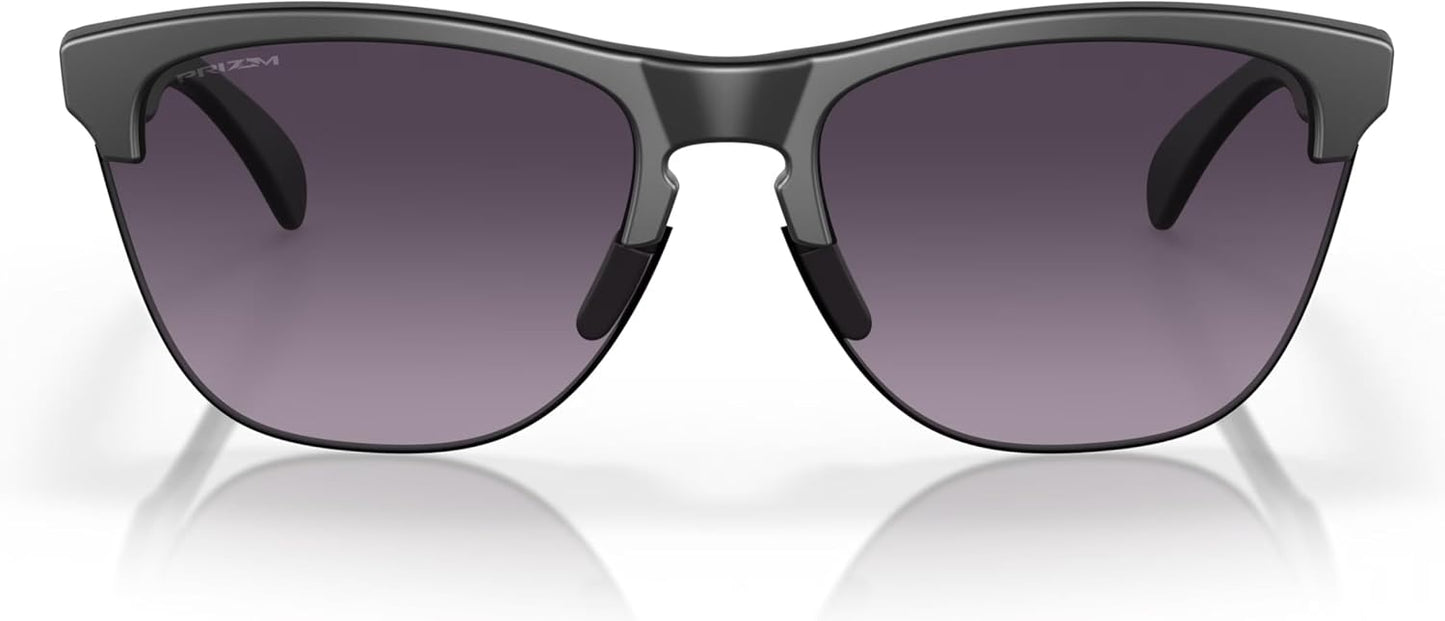 Oakley Frogskins Lite Sunglasses Matte Black with Prizm Grey Gradient Lens 63mm