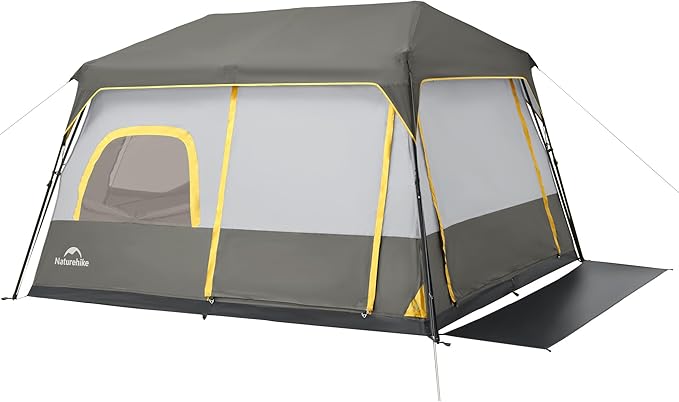 Naturehike Cape 4/6/8 Person Camping Tent, 60S Easy Setup Instant Tent Pop up Tent, Waterproof Large Tall 6/8 Person Tents for Camping, Car Camping