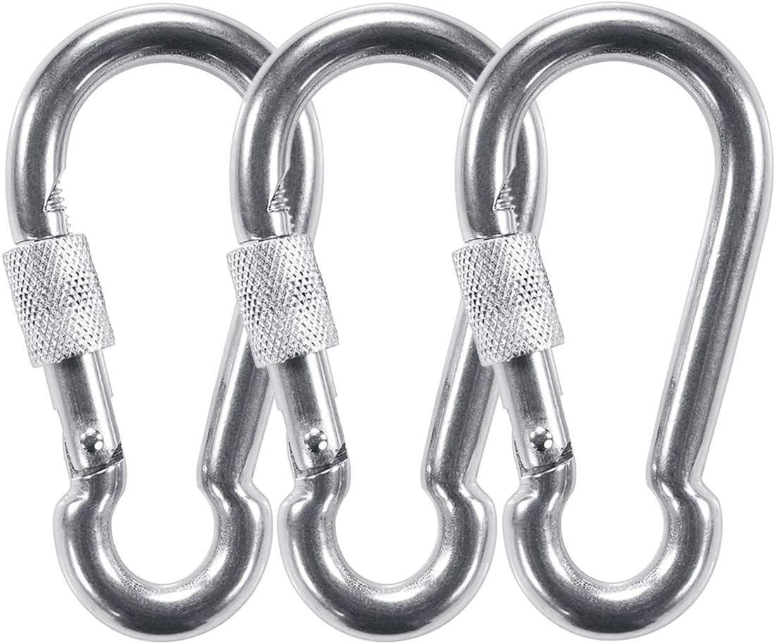 PROND Locking Carabiners, Heavy Duty Carabiner, 316 Stainless Steel Screw Lock Carabiner Hooks