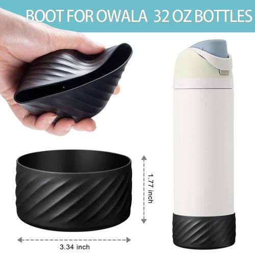 Silicone Boot for Owala 32 oz, Boots for Owala Freesip 32oz, Anti-Slip Protective Sleeve Boot for Owala Water Bottle, Bottom Protector for Bottles, 8.5 CM Boot Fit for Owala 32 oz