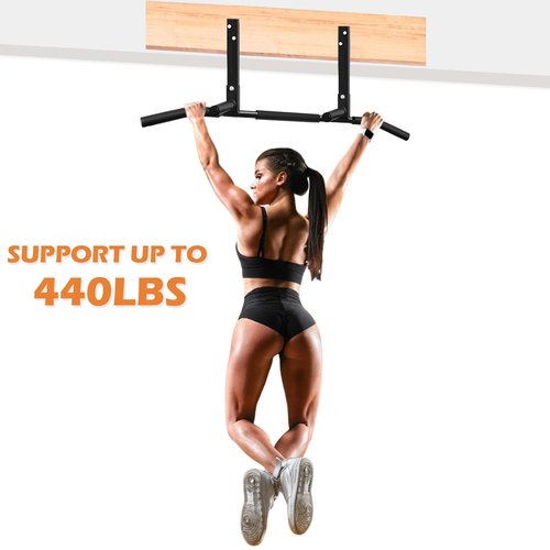 ATENTO Joist Mount Pull Up Bar, Multi-Handle Ceiling Mount Chin Up Bar, Heavy Duty, Workout for Home Gym, Beam,42" Wide Bar - (Pull Up Bar 4)