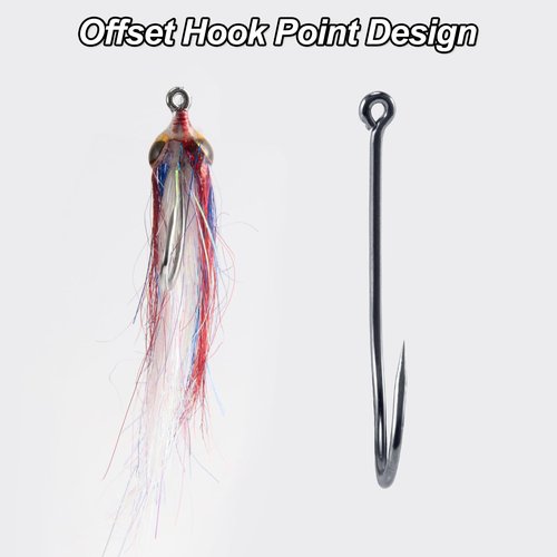 Dr.Fish 6 Pack Wounded Minnow Fly Fishing Flies Ice Dub Fry Slowly Sinking Baitfish Fly Fishing Lures for Trout Bass Steelhead Salmon Freshwater #8