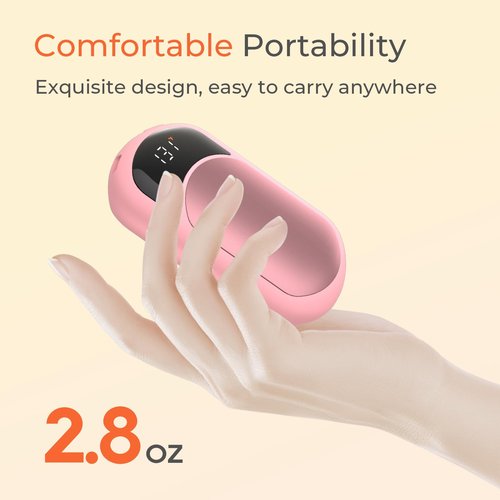 Hand Warmers Rechargeable, 3 Heat Levels (104–131°F) with AI Temp & Battery Display, Pocket Electric Hand Warmers, Fast Heating, Fits in Gloves, Gifts for Women & Men