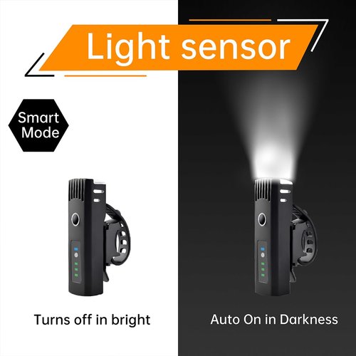 Bicycle Light Bright Bike Lights for Night Riding,Front Bike Light Rechargeable Bike Lights Front and Back,4+4 Modes LED Bike Light USB-C Rechargeable for Commute Road Riding