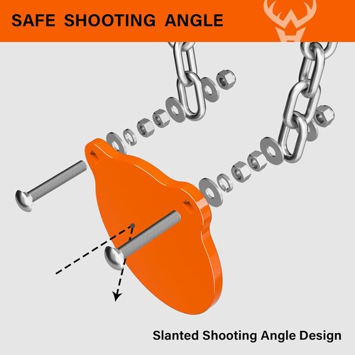 Highwild AR500 Steel Targets System 3/8 Inch Thick Steel Shooting Targets with Stand, All Parts Replaceable Separately for Outdoor Range and Shooting Practice (2)