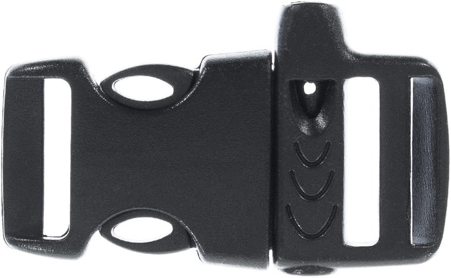 West Coast Paracord Side Release Whistle Buckle – 5, 10, or 20pc Pack Sizes – Choose from Options – 3/4 Inch