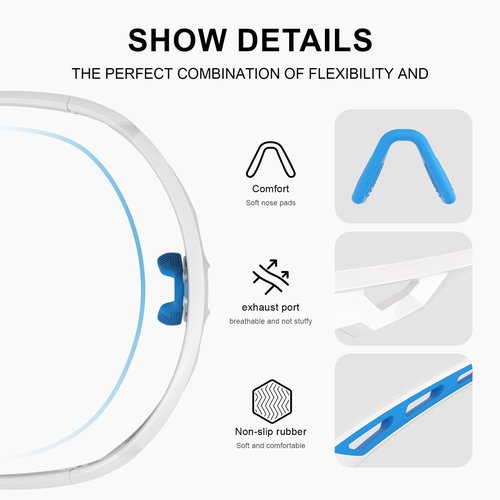 suoso Sports Sunglasses for Youth: UV400 Protection Sun Glasses for men Womens Wrap Around Goggles for Baseball Cycling