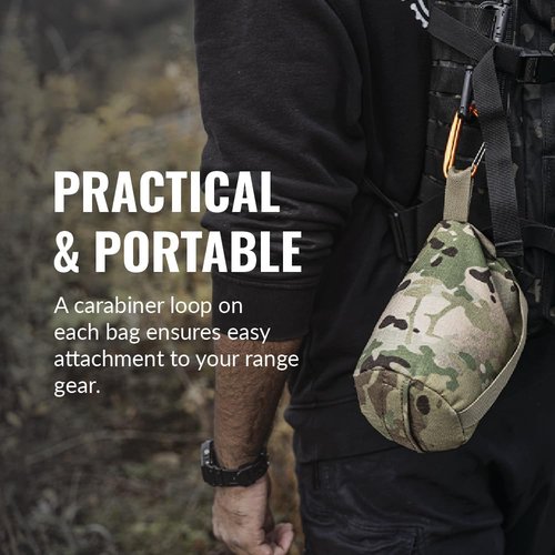 MDT Grand Old Canister Shooting Bag, Large, 500 D Cordura, Coyote, Stable Support for PRS & Long Range Shooting (109069-COY)