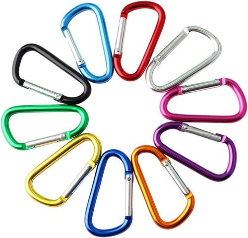 20Pcs 5cm Aluminum Alloy Carabiner, Multicolour Mini Carabiner Keychain, Not for Climbing