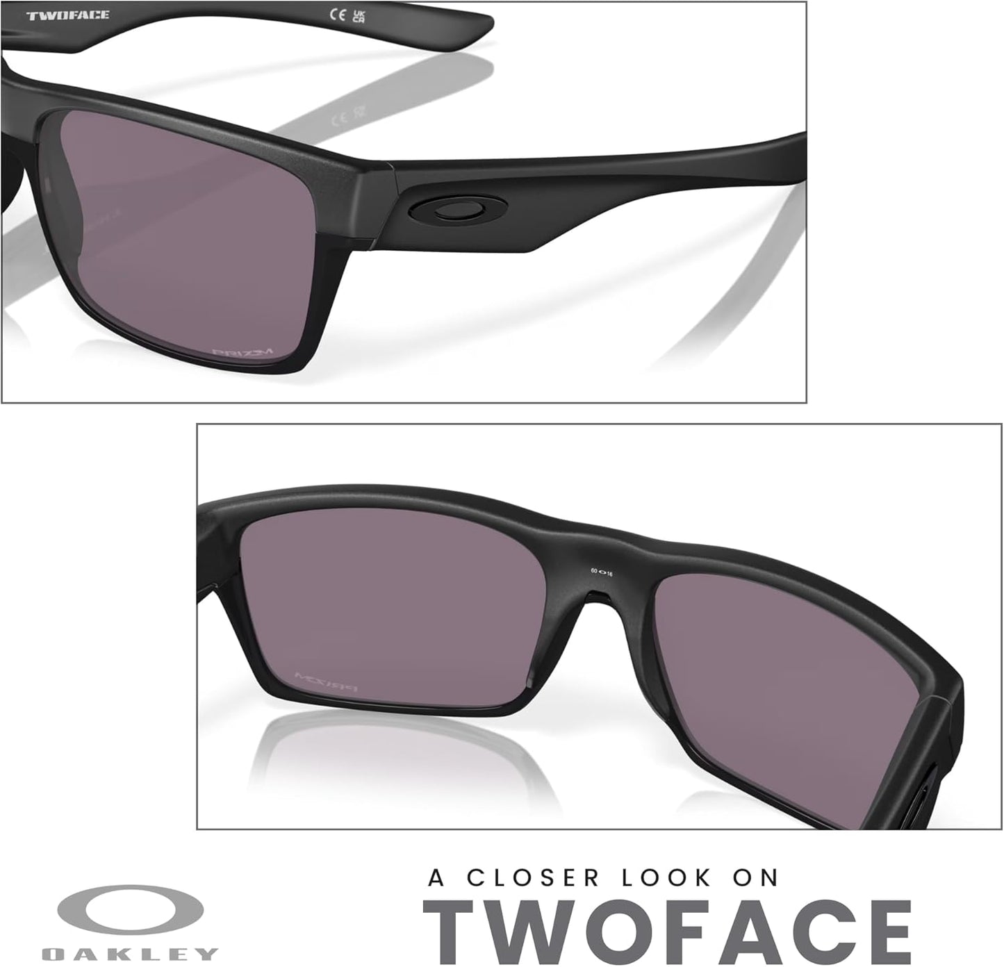 OAKLEY Twoface OO9189 Square Sunglasses For Men+ Bundle Accessory Leash Kit, Microfiber Pouch