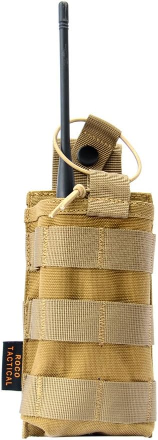 Tactical Radio Pouch - 1000D Tactical Molle Two Way Radios Holder Case for Walkie Talkies