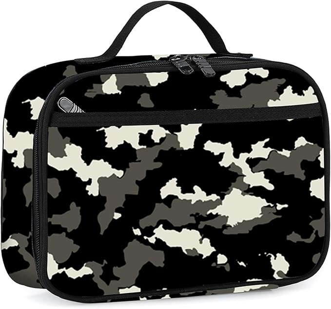 rickyh style Lunch Box with Padded Liner, Spacious Insulated Lunch Bag Durable Thermal Lunch Cooler Pack with Strap for Men Women Boys Girls Adults School Sports Beach Picnic Work Camp,2 Pocket